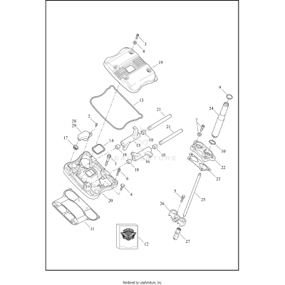 ROCKER ARM ASSEMBLY AND PUSHRODS