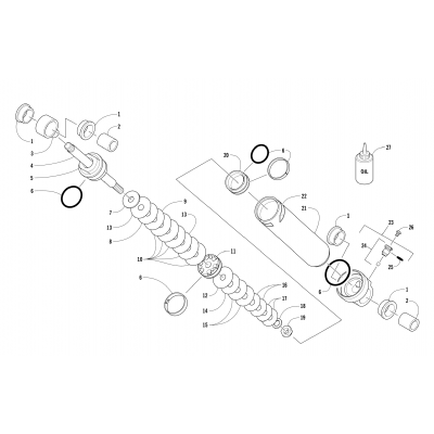 REAR SUSPENSION REAR ARM SHOCK ABSORBER