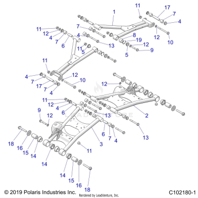 SUSPENSION, REAR - A25SLE95KN/KF (C102180-1)