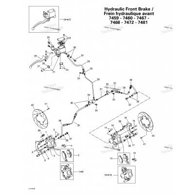Hydraulic Front Brake (7459 - 7460 - 7467 - 7468 - 7472 - 7481)