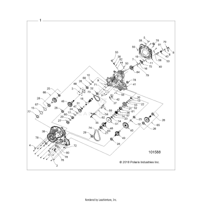 DRIVE TRAIN, MAIN GEARCASE - A20SXA85A1/A7/CA1/CA7 (101588)