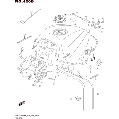 FUEL TANK (GSX-S1000FAL6 E28)