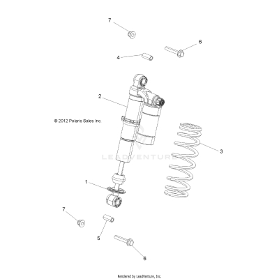 SUSPENSION, SHOCK, FRONT, MOUNTING - A19SVS95CR/ER [49ATVSHOCKMTG7043854]