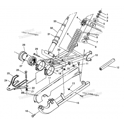 Swing Arm Weldment 6X6 350L (4924362436037A)