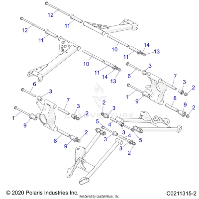 SUSPENSION, REAR CONTROL ARM MOUNTING - A20SXA85A1/A7/CA1/CA7/E85A9/AF/AP/CA9/CAF/CAP/V85AP/CAP (C02