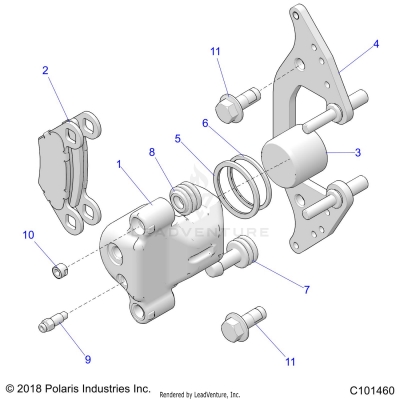BRAKES, FRONT CALIPER - A25SGE95AT (C101460)