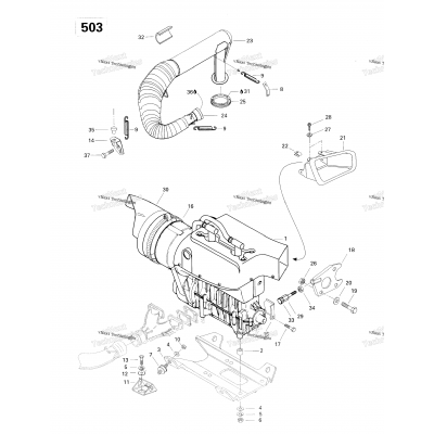 Engine Support And Muffler (503)