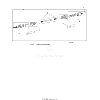 DRIVE TRAIN, REAR HALF SHAFT - A19DCE87AK (101297)