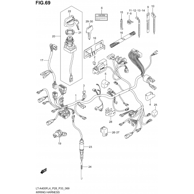 WIRING HARNESS (LT-A400FL4 P33)