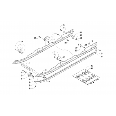 SLIDE RAIL AND TRACK ASSEMBLY