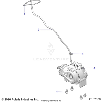 DRIVE TRAIN, GEARCASE MOUNTING, FRONT - A25SLZ95AF (C102338)