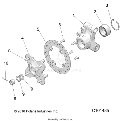 SUSPENSION, REAR HUB and BEARING CARRIER - A25SLE95CF/FF/EF (C101485)