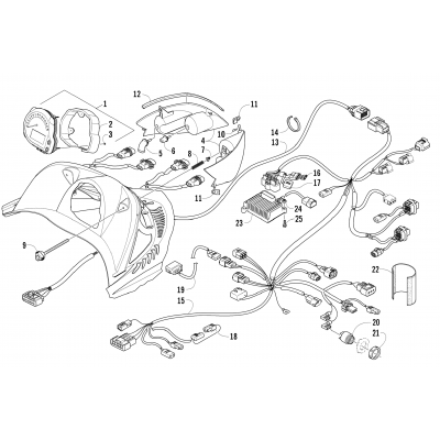 HEADLIGHT, INSTRUMENTS, AND WIRING ASSEMBLIES