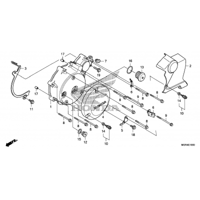 LEFT CRANKCASE COVER / ALTERNATOR COVER