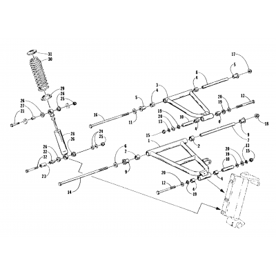 FRONT SUSPENSION AND SHOCK ABSORBER