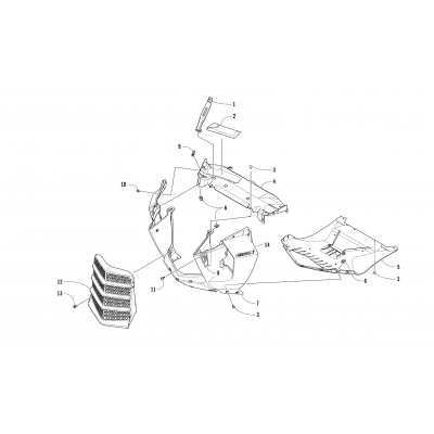 FRONT FASCIA AND CENTER SKID PLATE ASSEMBLY