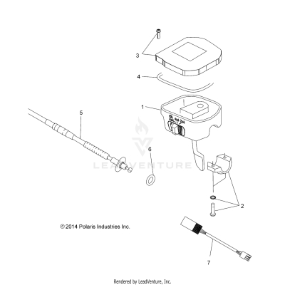 STEERING, CONTROLS, THROTTLE ASM. and CABLE - A17SJE57AU (49ATVCONTROLS15570SP)