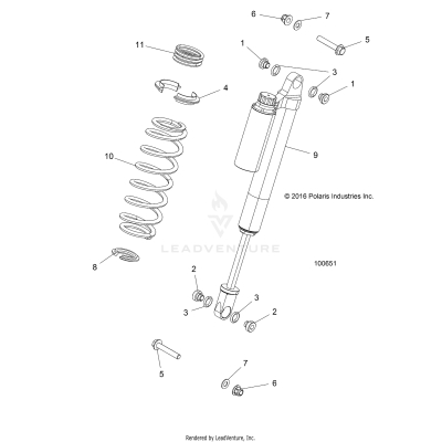 SUSPENSION, FRONT SHOCK MOUNTING - A17DCE87AU (100651)