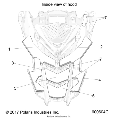 BODY, HOOD FOAM/FIBER - S19EGK8PS (600604C)