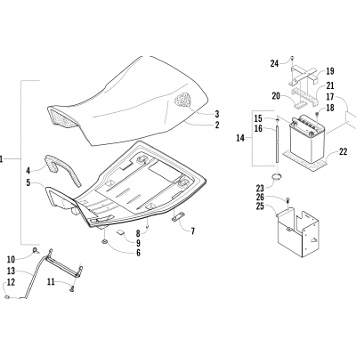 SEAT AND BATTERY ASSEMBLIES