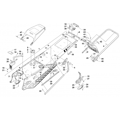 TUNNEL, REAR BUMPER, AND SNOWFLAP ASSEMBLY