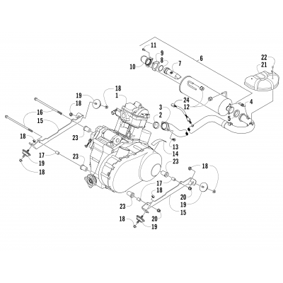 ENGINE AND EXHAUST