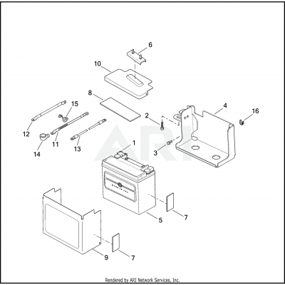 BATTERY TRAY & BATTERY