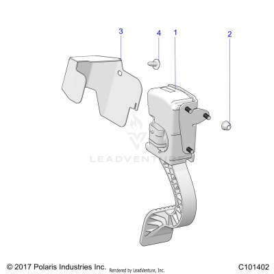 ENGINE, THROTTLE PEDAL AND MOUNT - A20HAB15A2 (C101402)