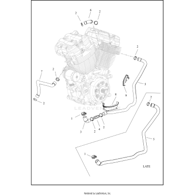 COOLING SYSTEM, ENGINE, CENTER-COOLED