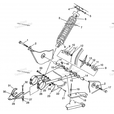 Swing Arm/Shock Mounting Xplorer 400L