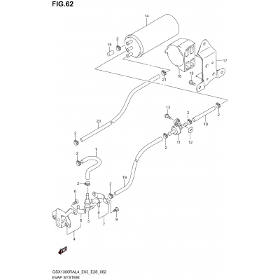 EVAP SYSTEM (GSX1300RAL4 E33)