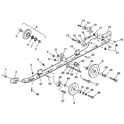 Rail Mounting 600 Xcr 0975677, 600 Xcr Se & European (4937963796B012)