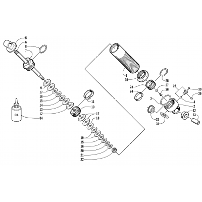 REAR SUSPENSION FRONT ARM SHOCK ABSORBER