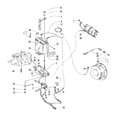 ELECTRIC START - BATTERY ASSEMBLY