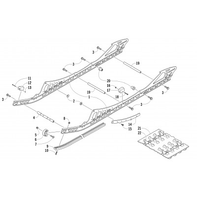 SLIDE RAIL AND TRACK ASSEMBLY