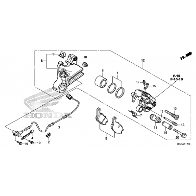 REAR BRAKE CALIPER