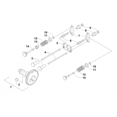 CAMSHAFT AND VALVE ASSEMBLY