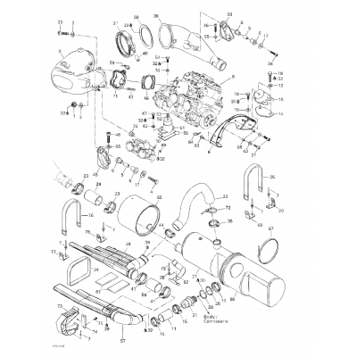 Engine Support And Muffler