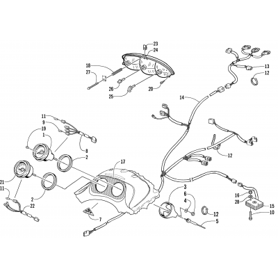 HEADLIGHT, INSTRUMENTS, AND WIRING ASSEMBLIES