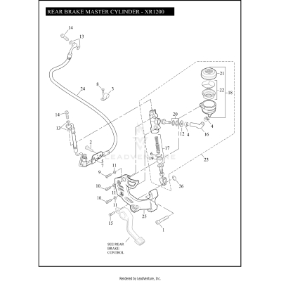 REAR BRAKE MASTER CYLINDER - XR1200
