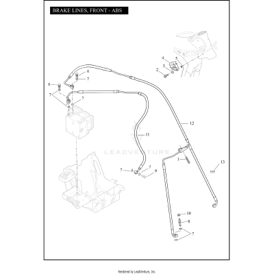 BRAKE LINES, FRONT - ABS