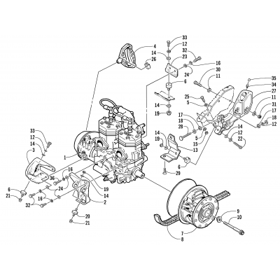 ENGINE AND RELATED PARTS