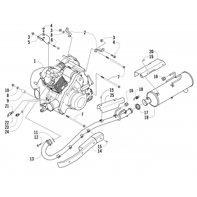 ENGINE AND EXHAUST