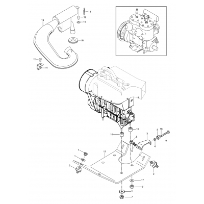 01- Engine Mount Plate/Muffler