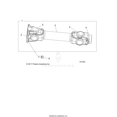 DRIVE TRAIN, PROP SHAFT, REAR - A19SYE95BV (101255)
