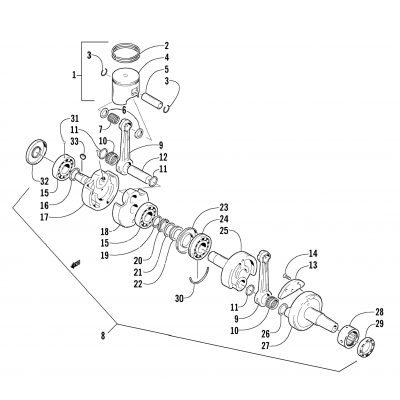 PISTON AND CRANKSHAFT