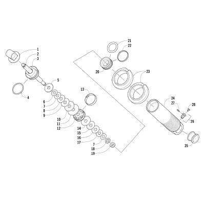 REAR SUSPENSION FRONT ARM SHOCK ABSORBER