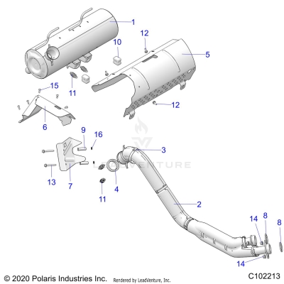 ENGINE, EXHAUST - A20SXM95AL/CAL (C102213)