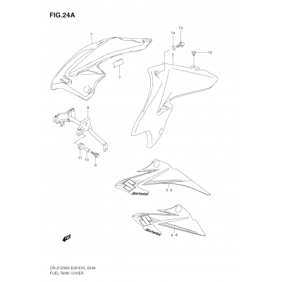 FUEL TANK COVER (MODEL K9)