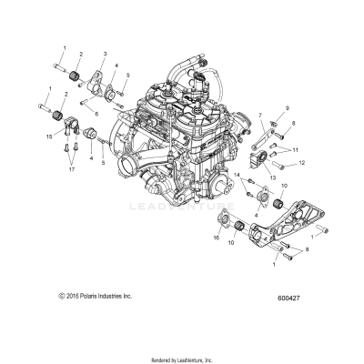 ENGINE, MOUNTING & LONG BLOCK - S19EGK8PS ALL OPTIONS (600427)
